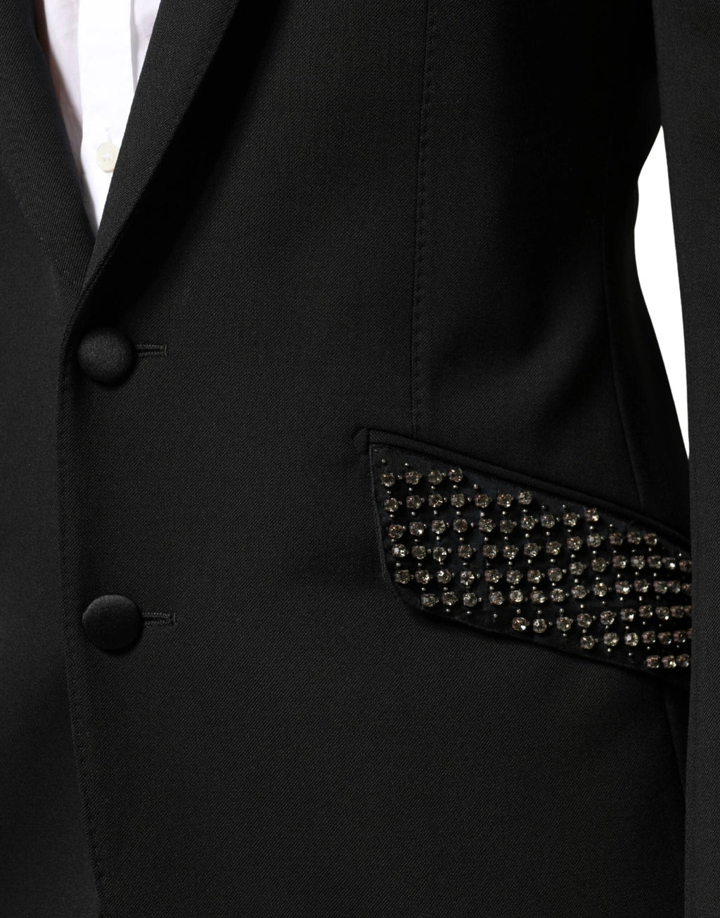 Blazer Dolce &amp; Gabbana noir orné, à simple boutonnage