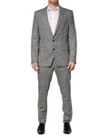 Costume deux pièces Dolce &amp; Gabbana gris MARTINI à simple boutonnage