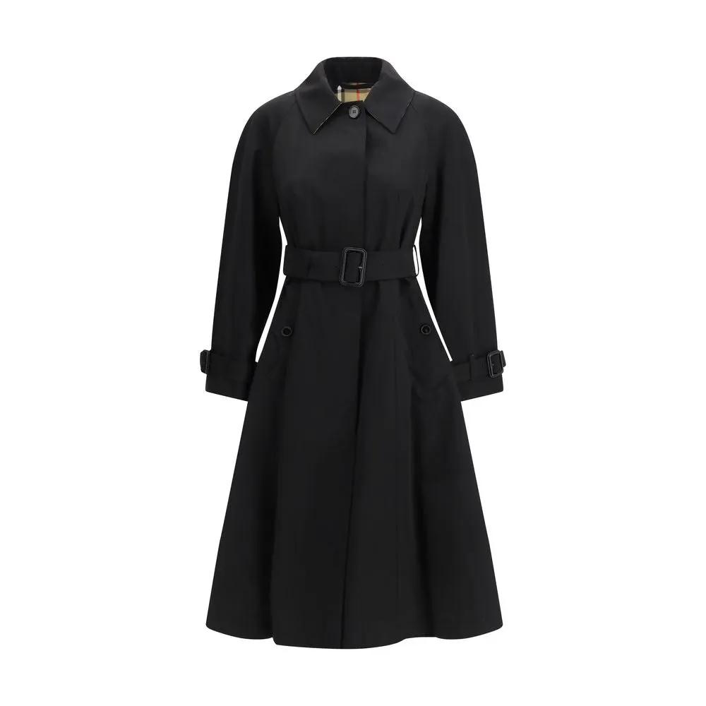 Trench-coat Burberry en coton noir