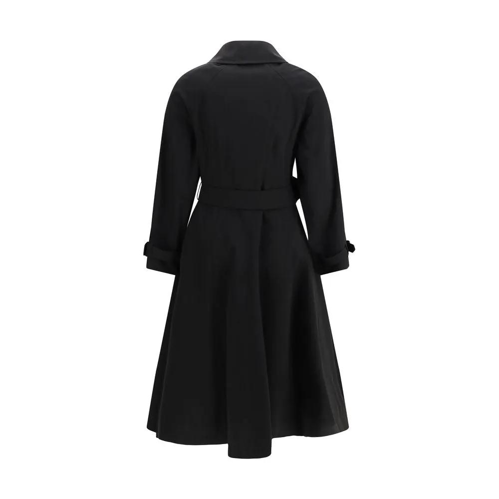 Trench-coat Burberry en coton noir