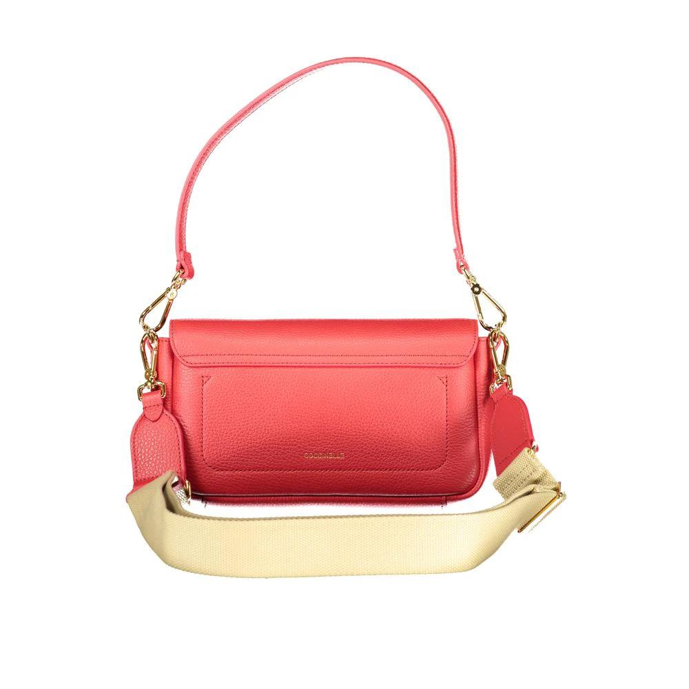 Sac à main femme en cuir Coccinelle Rosso
