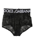 Culotte gainante taille haute Dolce &amp; Gabbana noire à logo