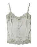 Dolce & Gabbana Light Green Floral Lace Lingerie Top Underwear