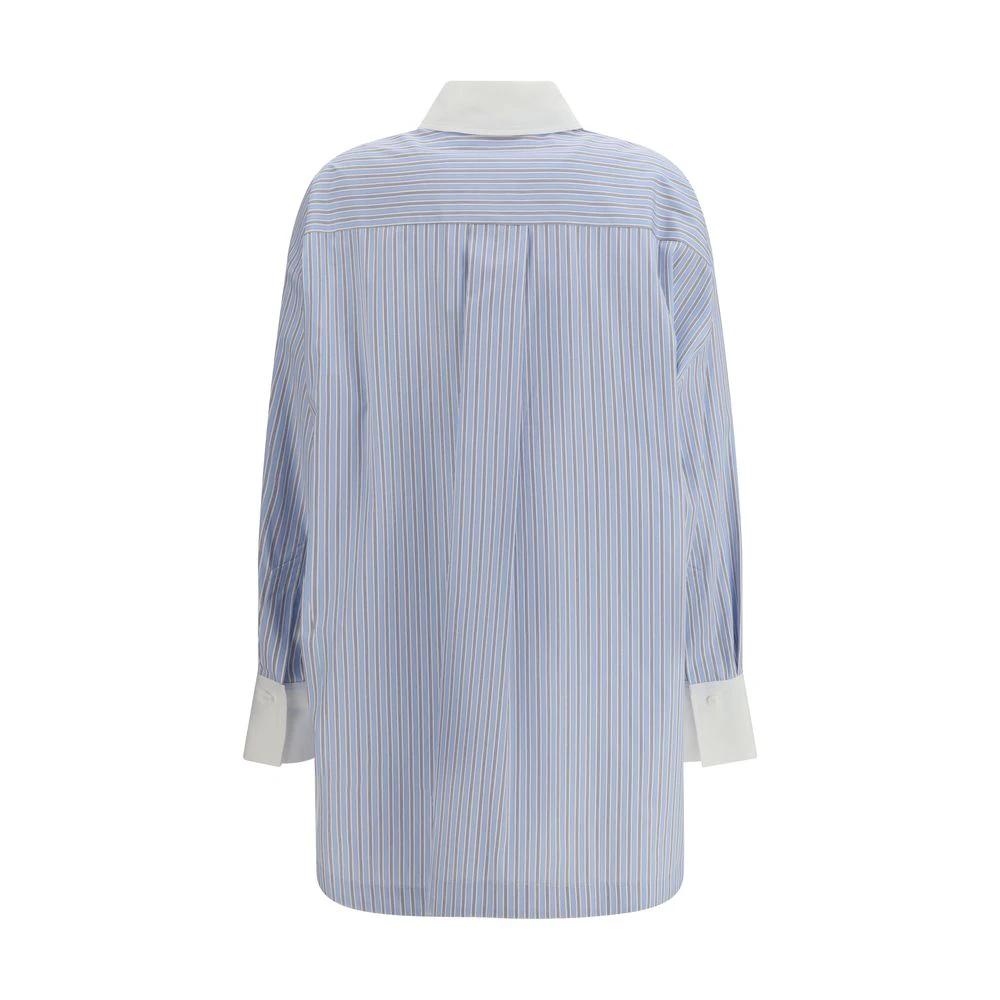 The Attico Blue Cotton Pattern Shirt by The Attico