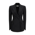 Max Mara Black Fleece Wool Blazer by Max Mara