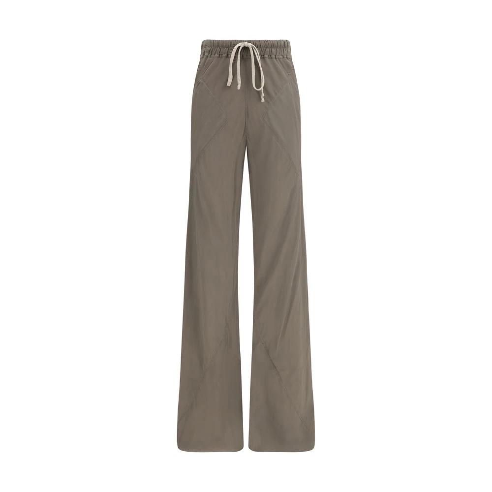 Rick Owens Brown Silk Casual Pants by Rick Owens