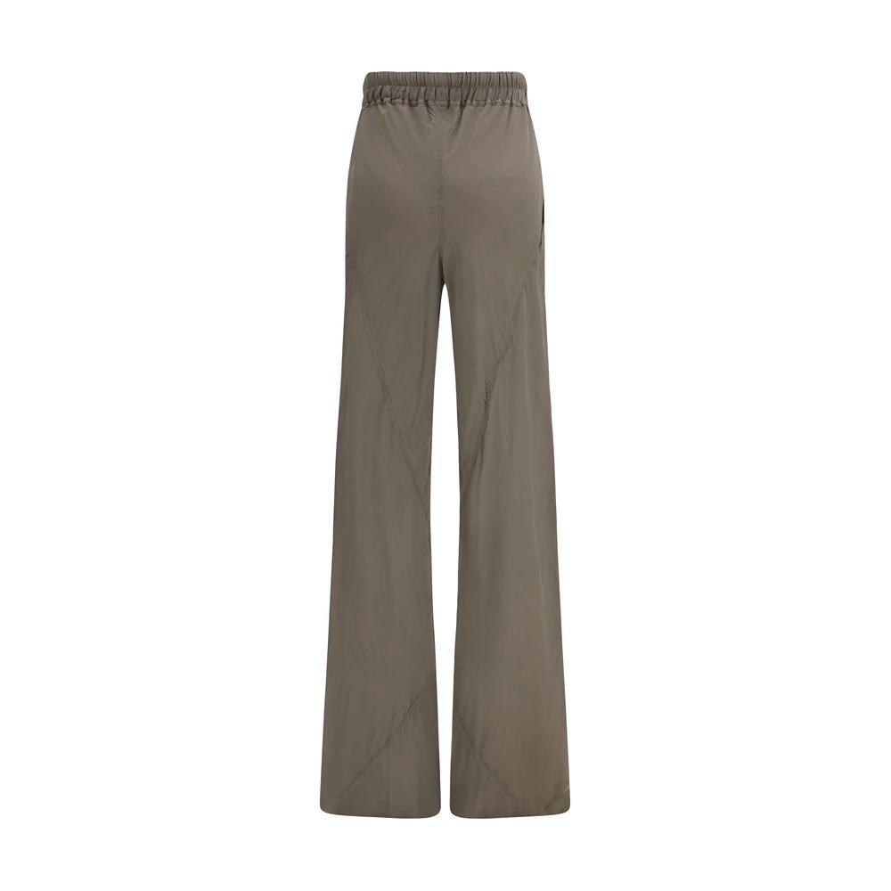 Rick Owens Brown Silk Casual Pants by Rick Owens