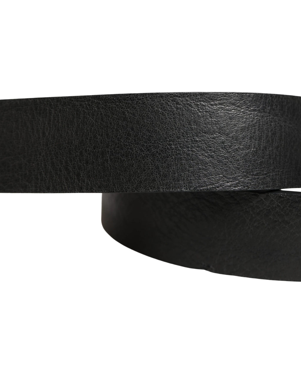 Ceinture homme Dolce &amp; Gabbana en cuir noir avec chaîne argentée