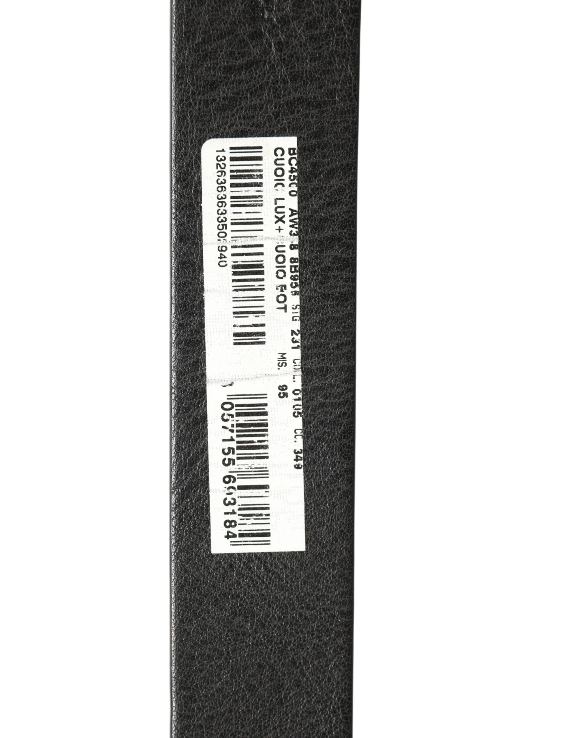 Ceinture homme Dolce &amp; Gabbana en cuir noir avec chaîne argentée