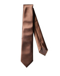 Dolce & Gabbana Brown Satin 100% Silk Wide Adjustable Men Necktie Tie Dolce & Gabbana