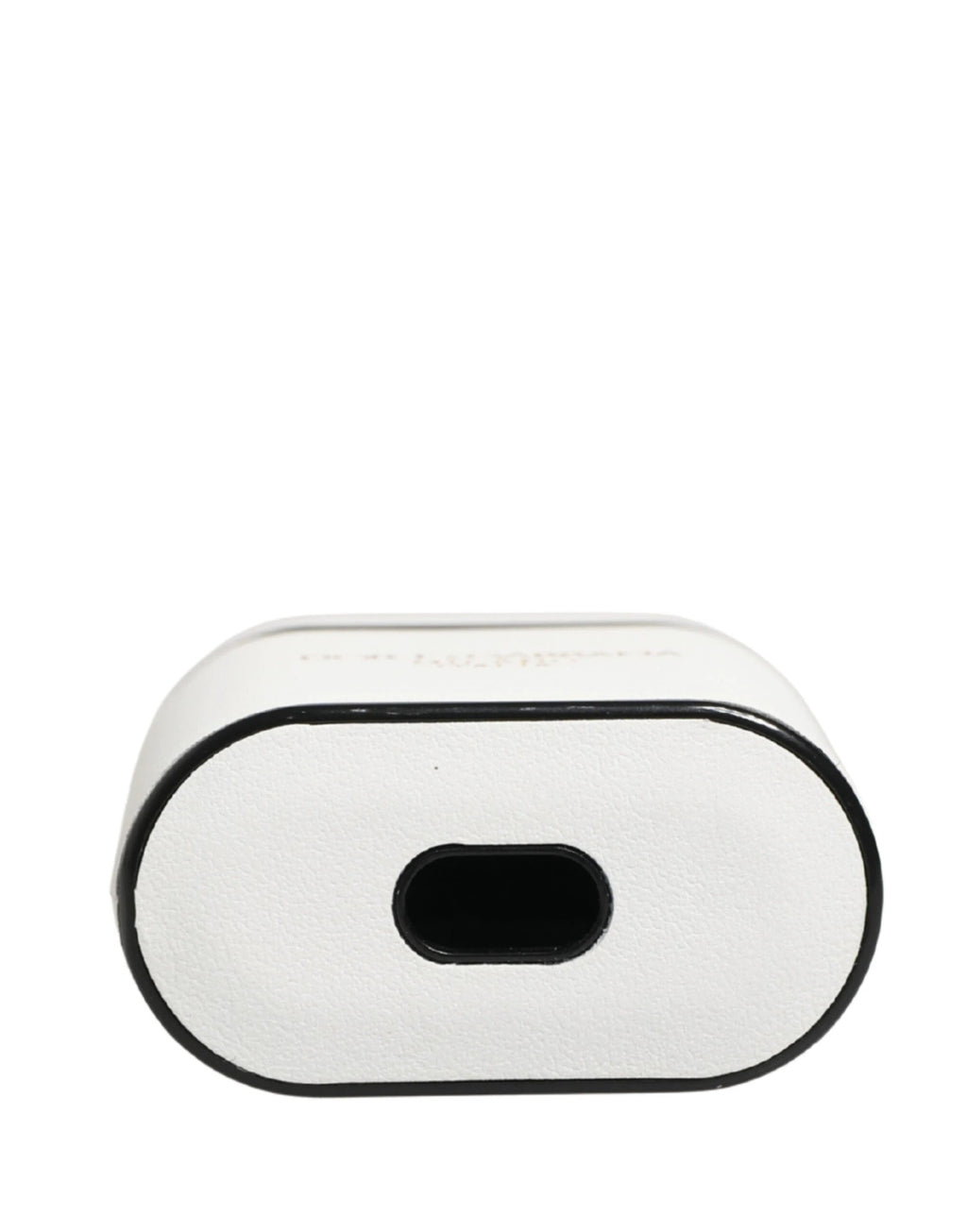 Dolce & Gabbana White Calf Leather Logo Print Flip Holder Airpods Case Dolce & Gabbana