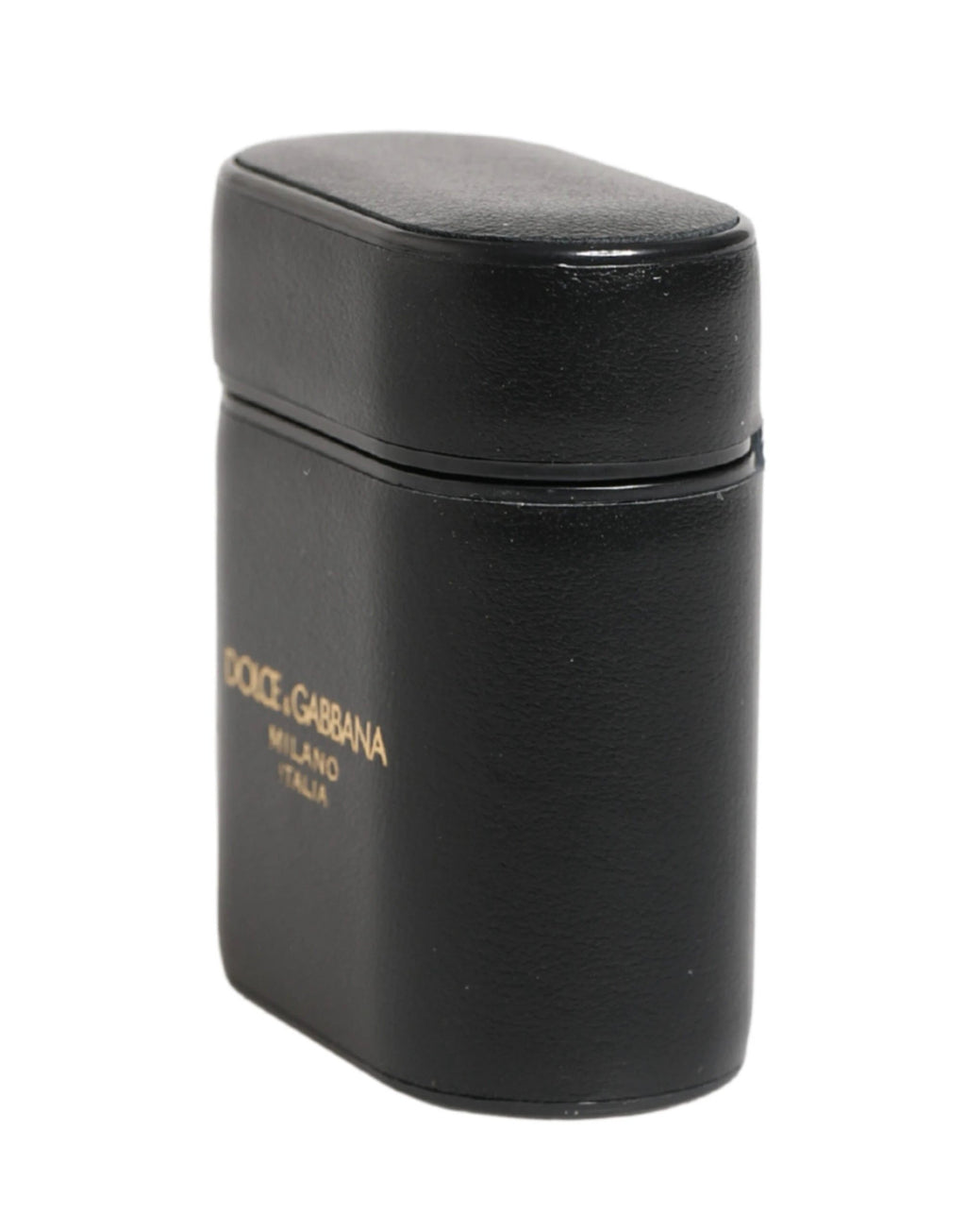 Étui à rabat Dolce &amp; Gabbana en cuir de veau noir imprimé du logo pour AirPods