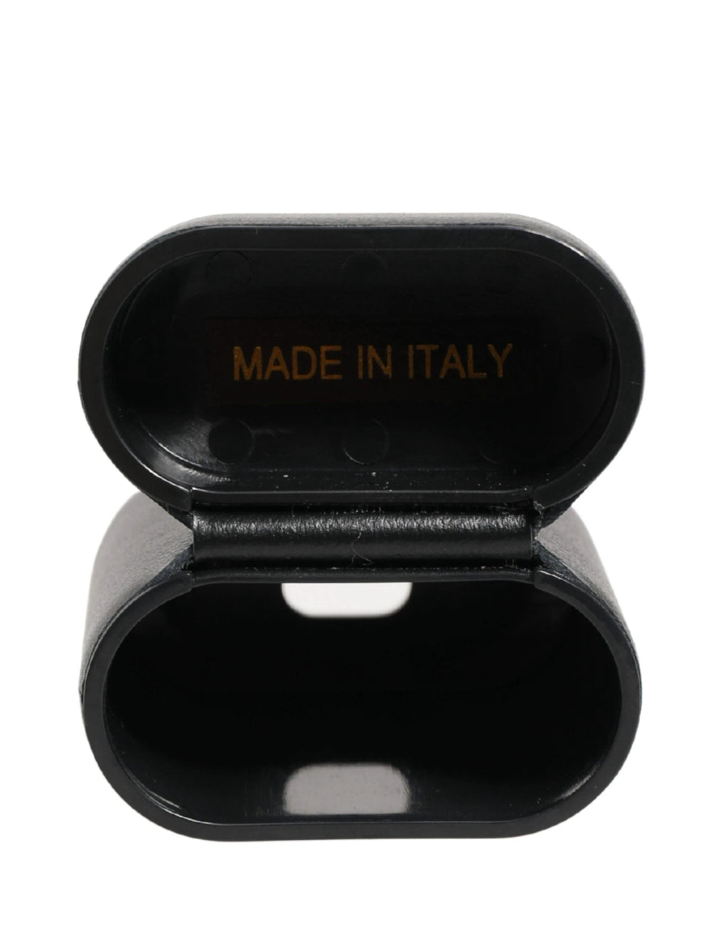 Étui à rabat Dolce &amp; Gabbana en cuir de veau noir imprimé du logo pour AirPods