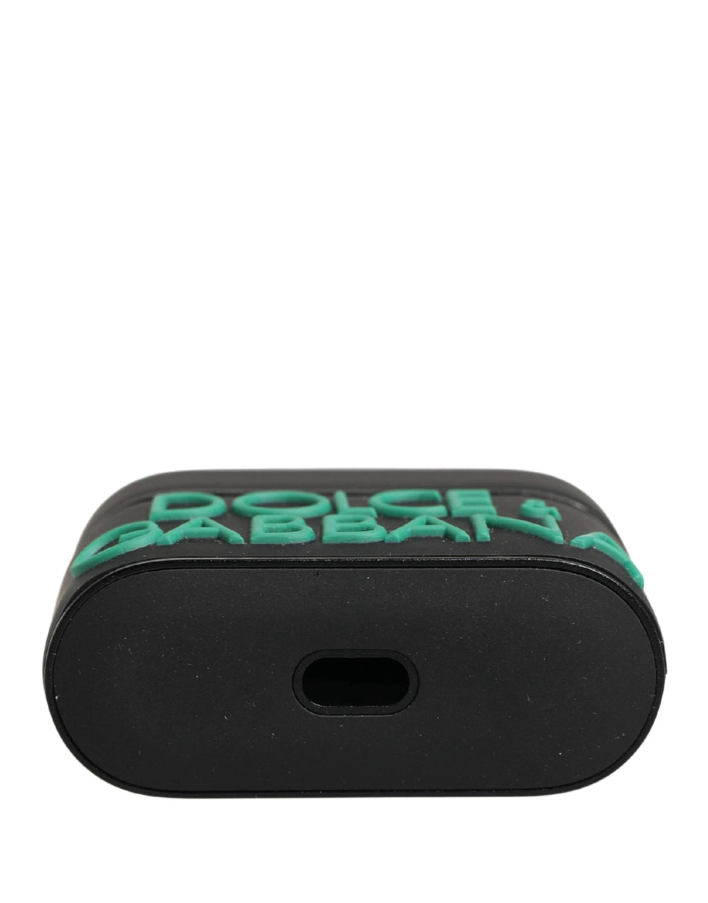 Étui à rabat Dolce &amp; Gabbana pour AirPods femme, en PVC noir avec logo en relief