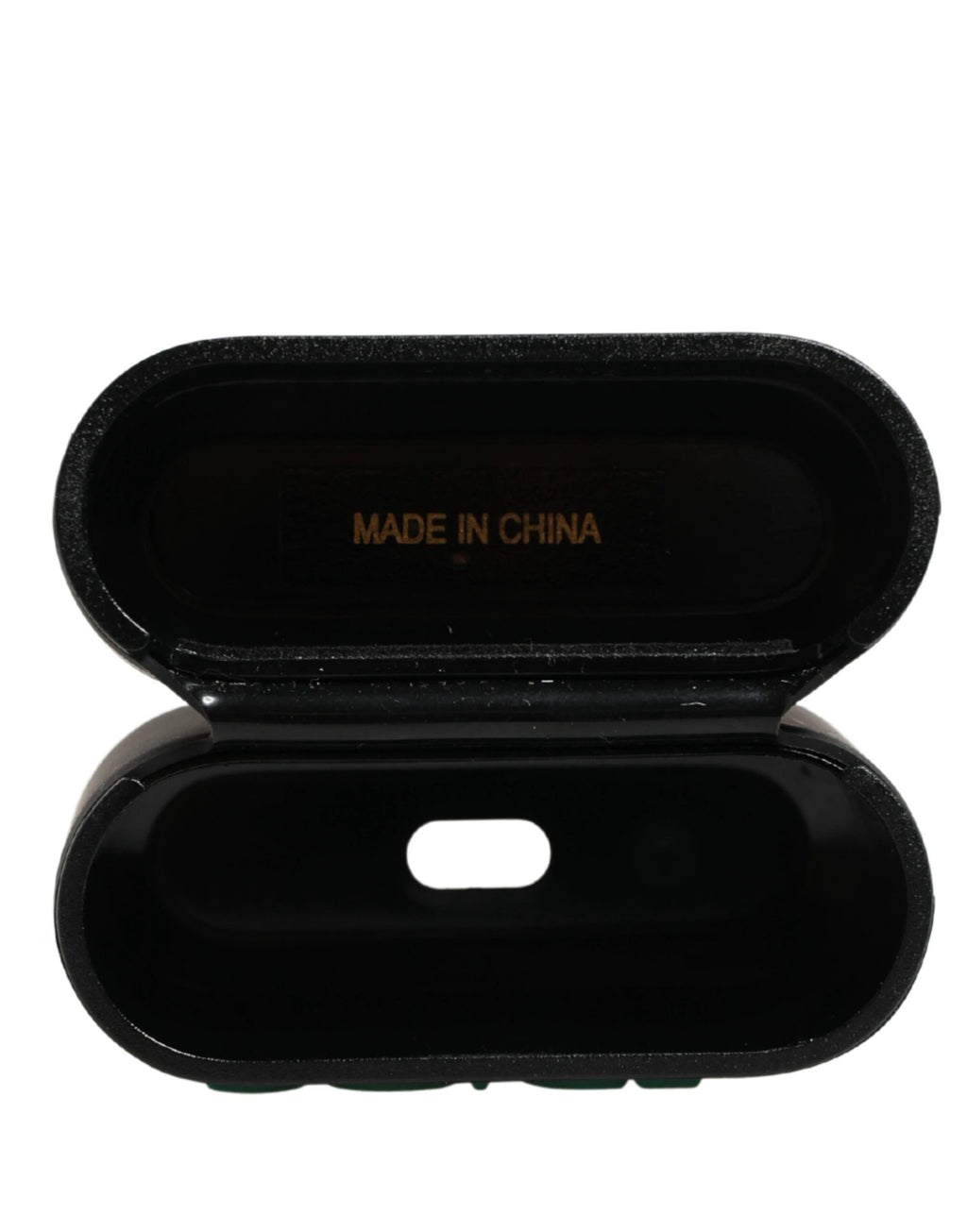 Étui à rabat Dolce &amp; Gabbana pour AirPods femme, en PVC noir avec logo en relief