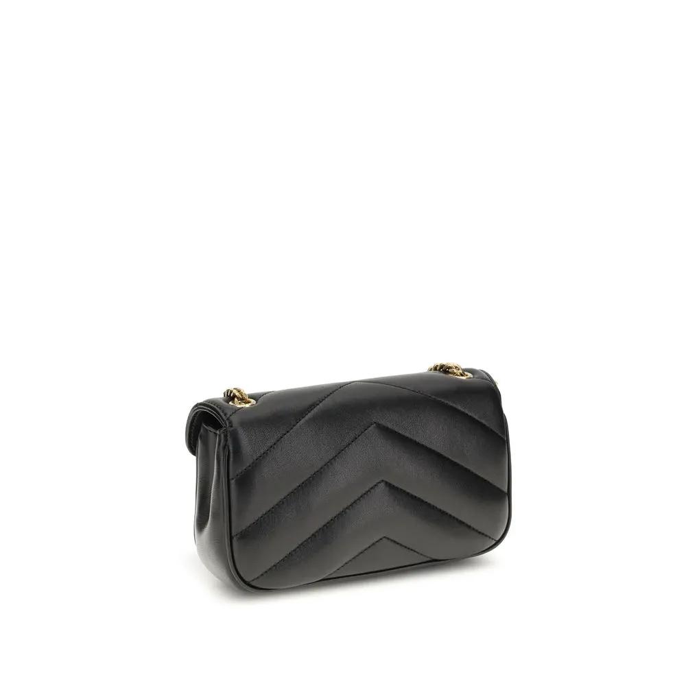 Sac bandoulière Saint Laurent Aries en agneau noir Ovis Avis