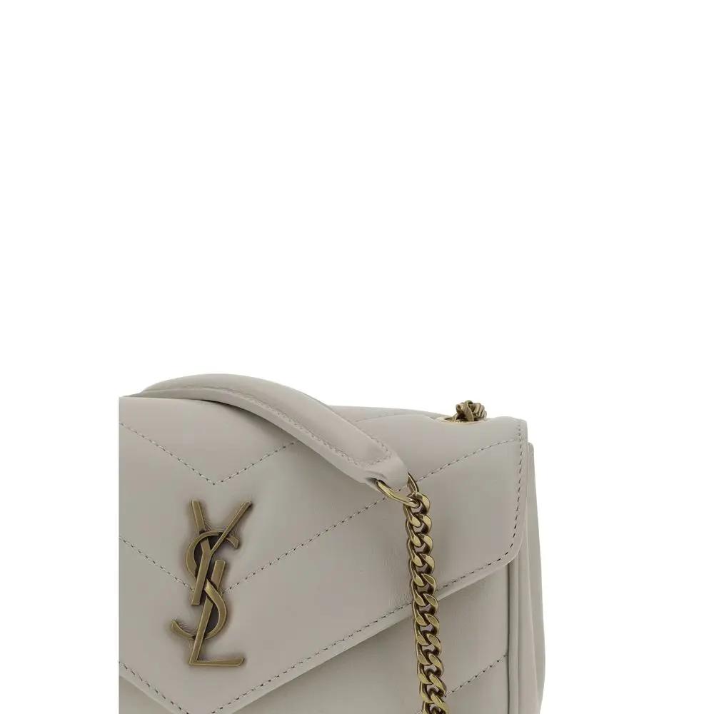 Sac bandoulière Saint Laurent Aries en agneau blanc Ovis Aris