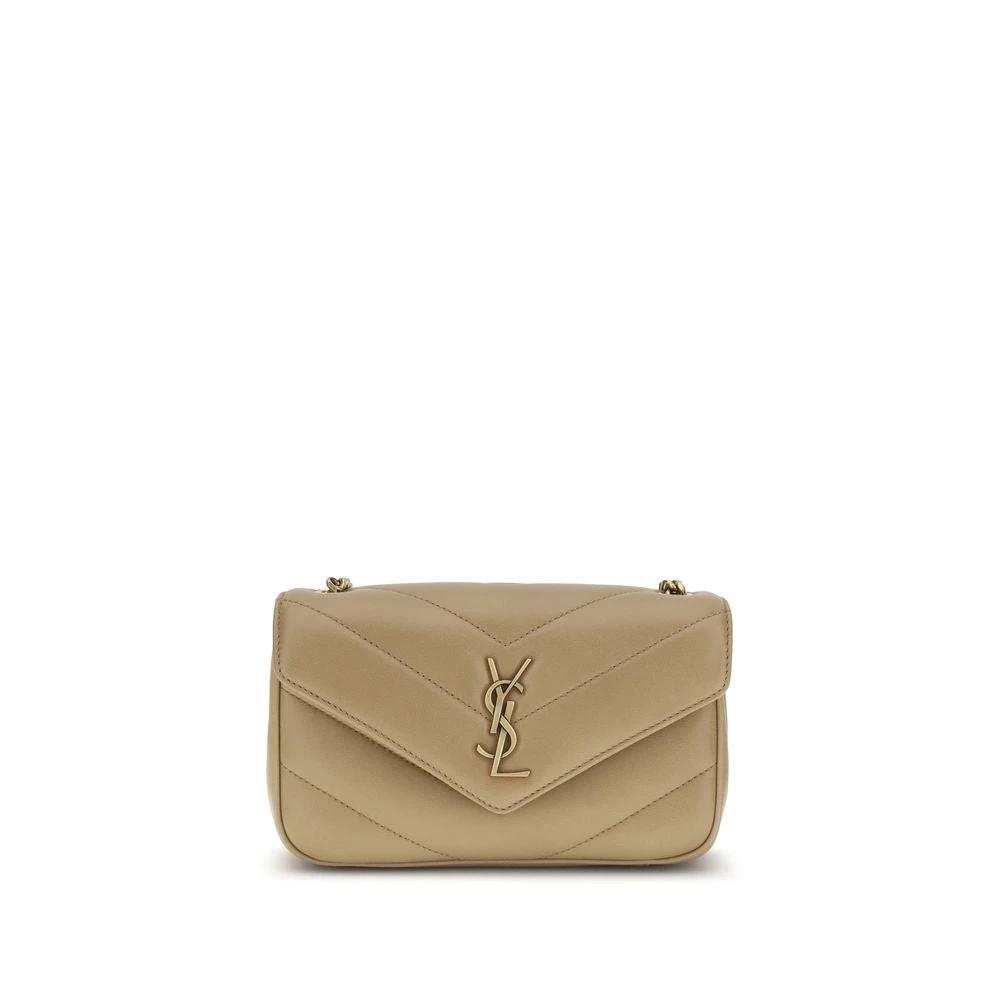 Saint Laurent Beige Lamb Ovis Aries Aries Shoulder Bag by Saint Laurent