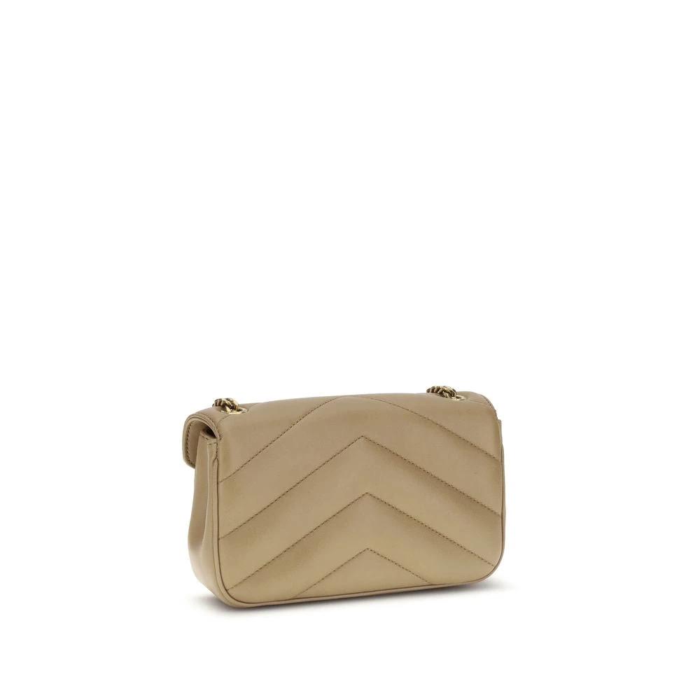 Saint Laurent Beige Lamb Ovis Aries Aries Shoulder Bag by Saint Laurent
