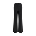 Pantalon évasé en laine polaire noire Max Mara