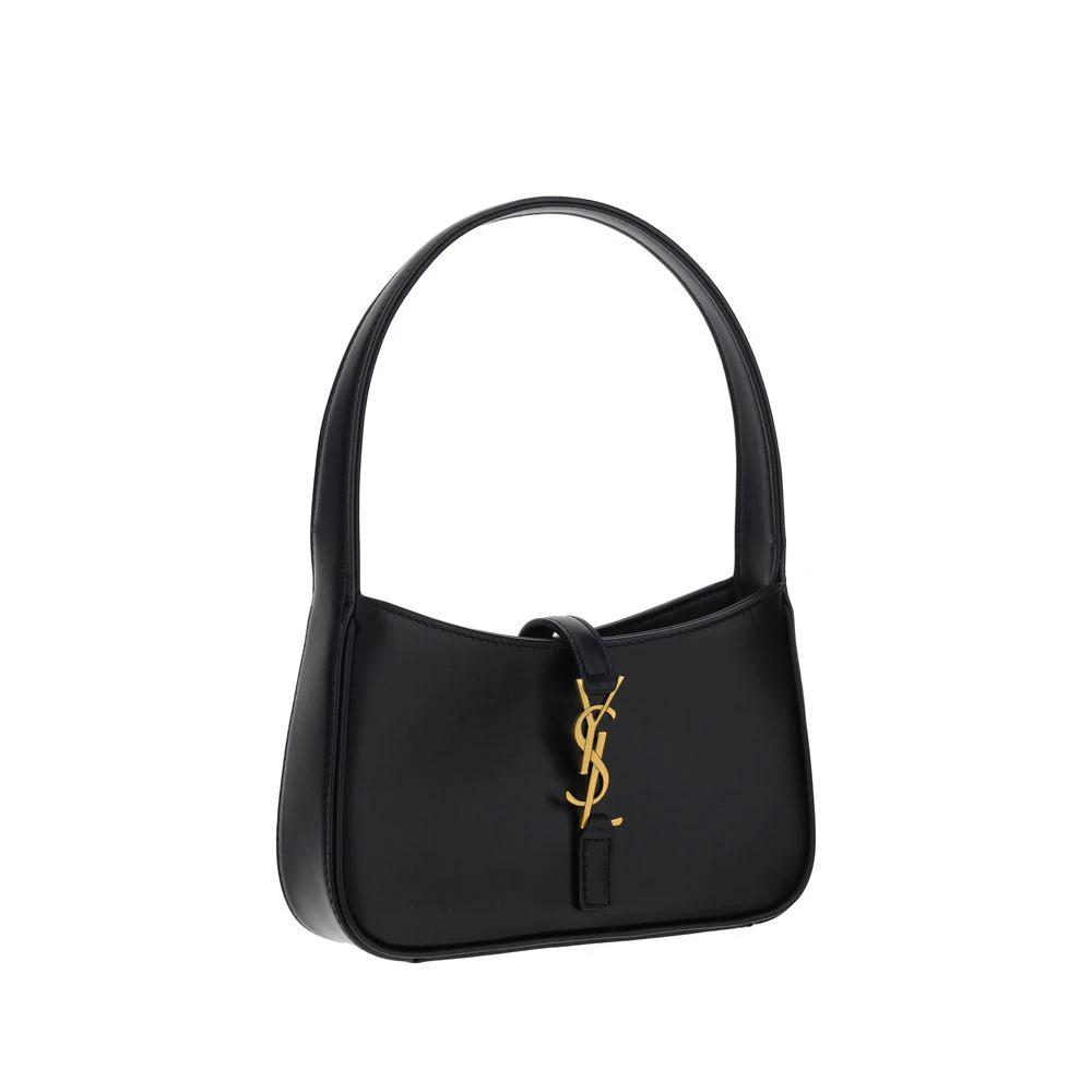 Saint Laurent Black Calf Leather Bos Taurus Shoulder Bag by Saint Laurent