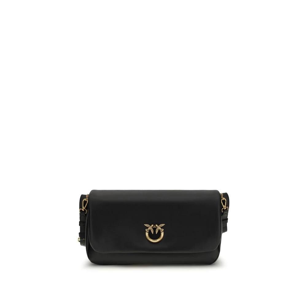 Sac bandoulière PINKO Bos Taurus en cuir de veau noir