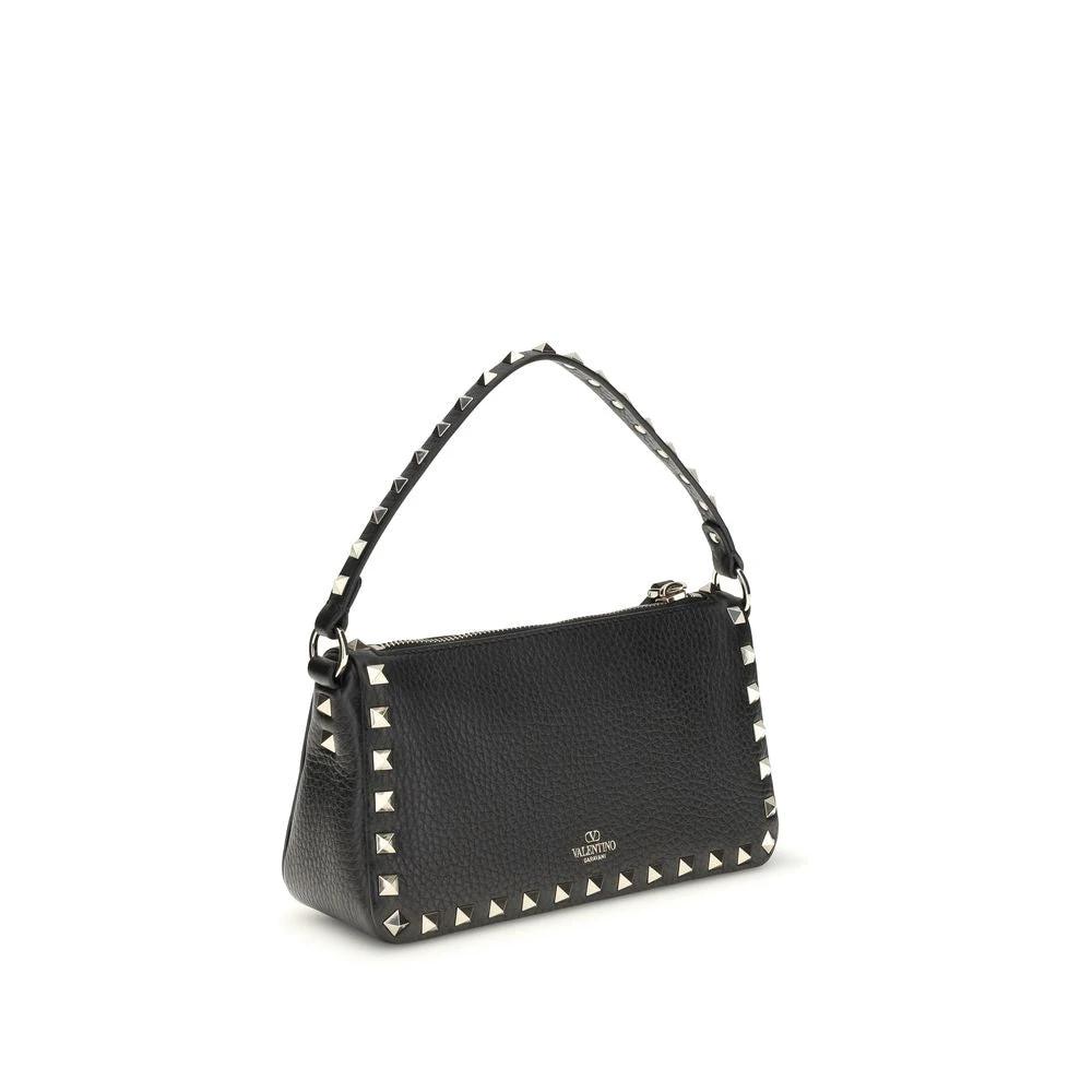 Valentino Garavani Black Calf Leather Bos Taurus Shoulder Bag