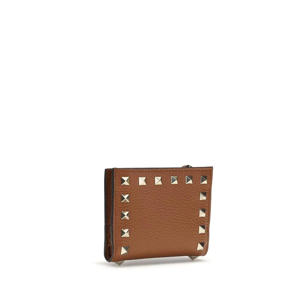 Valentino Garavani Brown Lamb Ovis Aries Aries Wallet by Valentino Garavani