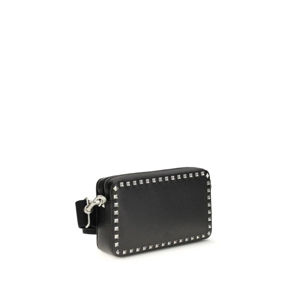 Sac bandoulière Valentino Garavani Bos Taurus en cuir de veau noir