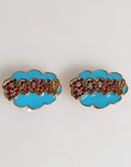 Dolce &amp; Gabbana Boucles d'oreilles à clip BOOM en laiton doré et cristal, motif dessin animé, pour femme
