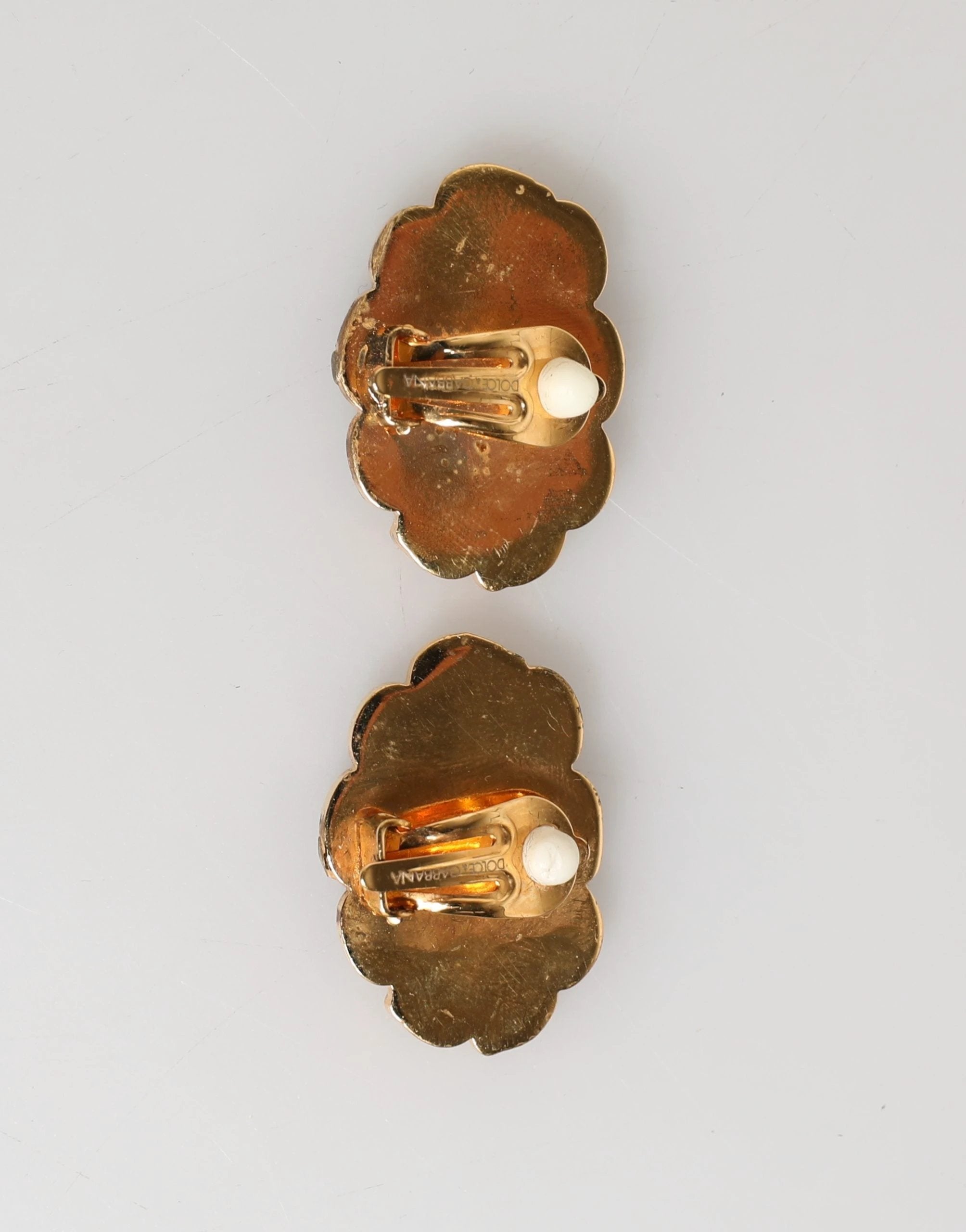 Dolce &amp; Gabbana Boucles d'oreilles à clip BOOM en laiton doré et cristal, motif dessin animé, pour femme