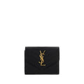 Portefeuille Bos Taurus en cuir de veau noir Saint Laurent
