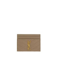 Portefeuille Saint Laurent Bos Taurus en cuir de veau marron