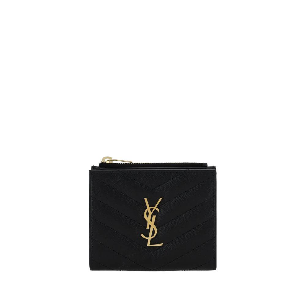 Saint Laurent Black Calf Leather Bos Taurus Wallet by Saint Laurent