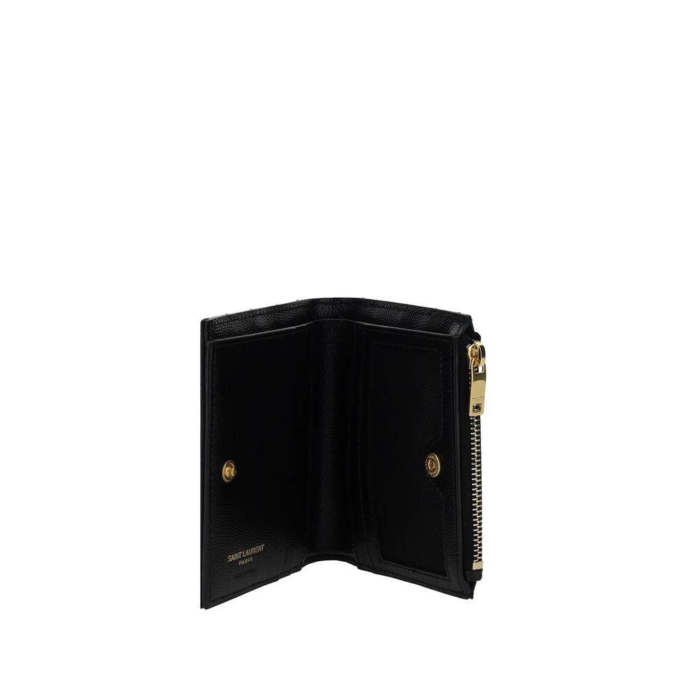 Saint Laurent Black Calf Leather Bos Taurus Wallet by Saint Laurent
