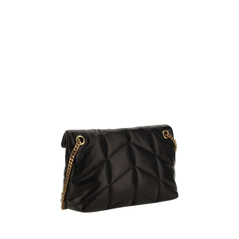 Saint Laurent Black Lamb Leather Shoulder Bag