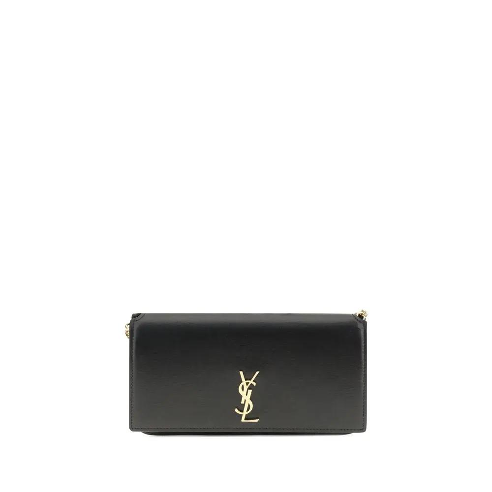 Saint Laurent Black Calf Leather Bos Taurus Shoulder Bag