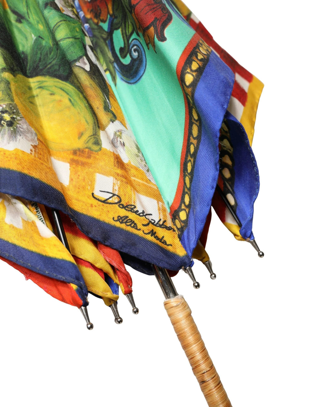 Dolce &amp; Gabbana Parapluie pliable multicolore à imprimé Carretto Siciliano