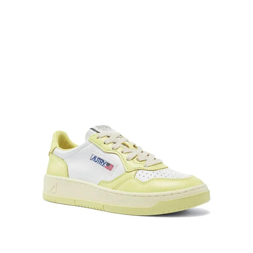 Baskets basses en cuir blanc Autry
