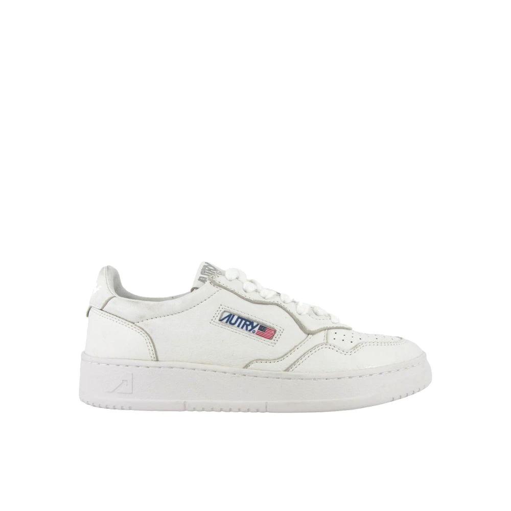 Autry White Leather Low Top Sneakers
