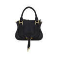 Women’s Black Marcie Leather Shoulder Bag – Chloé Calfskin Iconic Handbag SS26