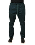 Pantalon de jogging skinny en coton vert Dolce &amp; Gabbana pour homme