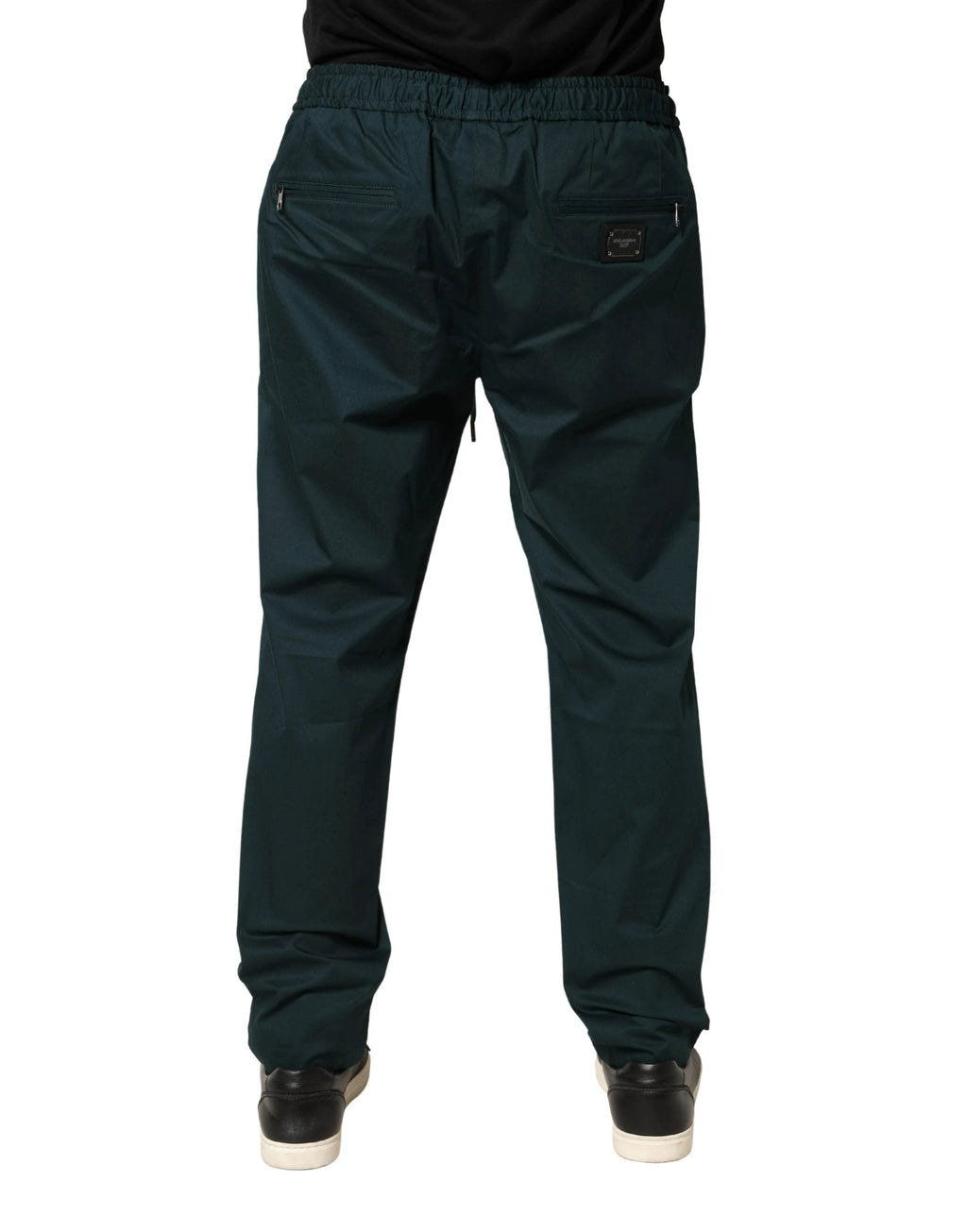 Pantalon de jogging skinny en coton vert Dolce &amp; Gabbana pour homme