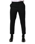 Robe en laine à rayures noires Dolce &amp; Gabbana, pantalon habillé