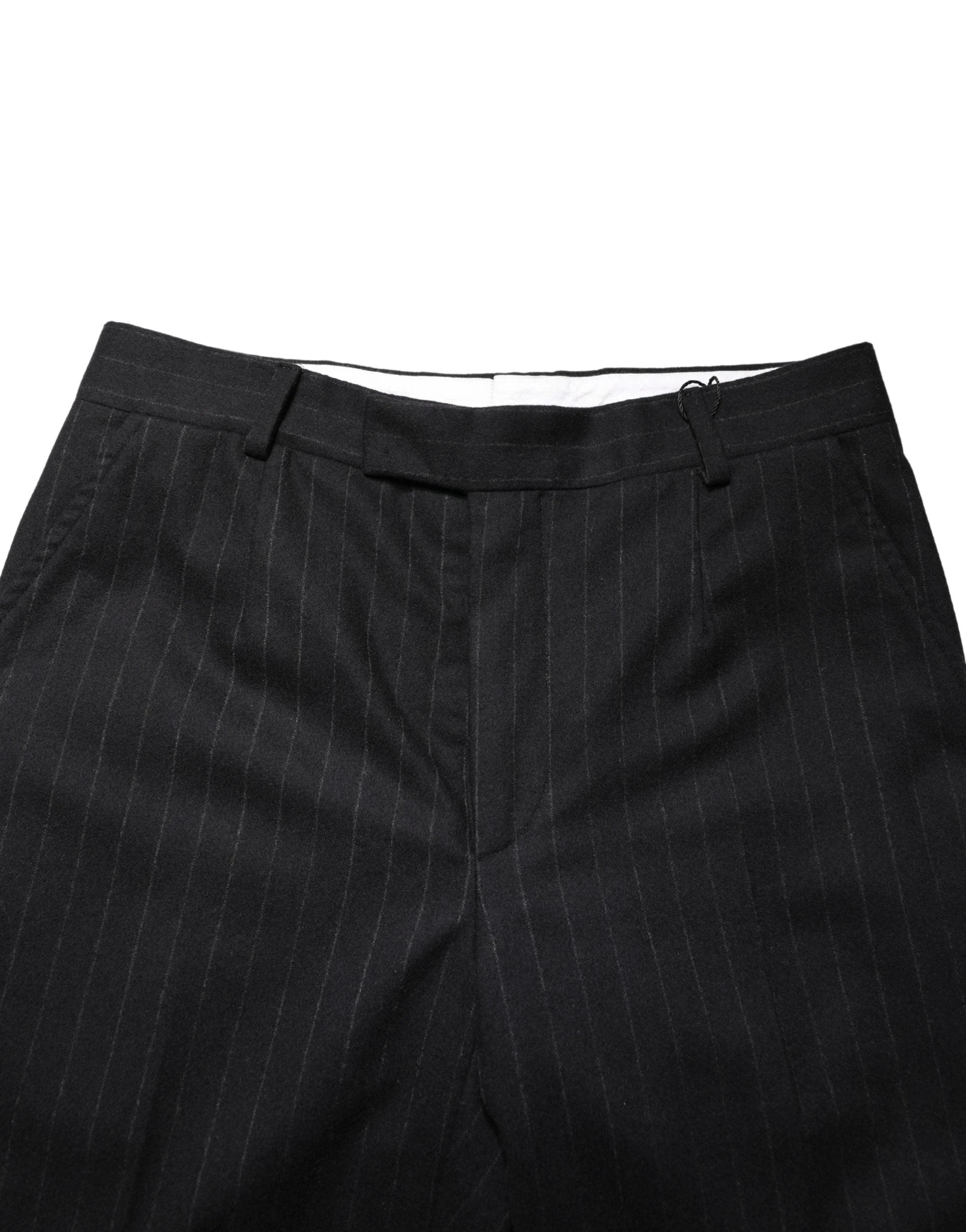 Robe en laine à rayures noires Dolce &amp; Gabbana, pantalon habillé