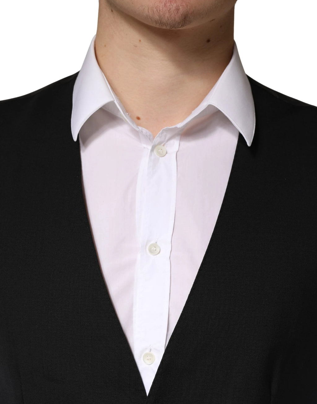 Dolce &amp; Gabbana Gilet de cérémonie en laine noire pour homme