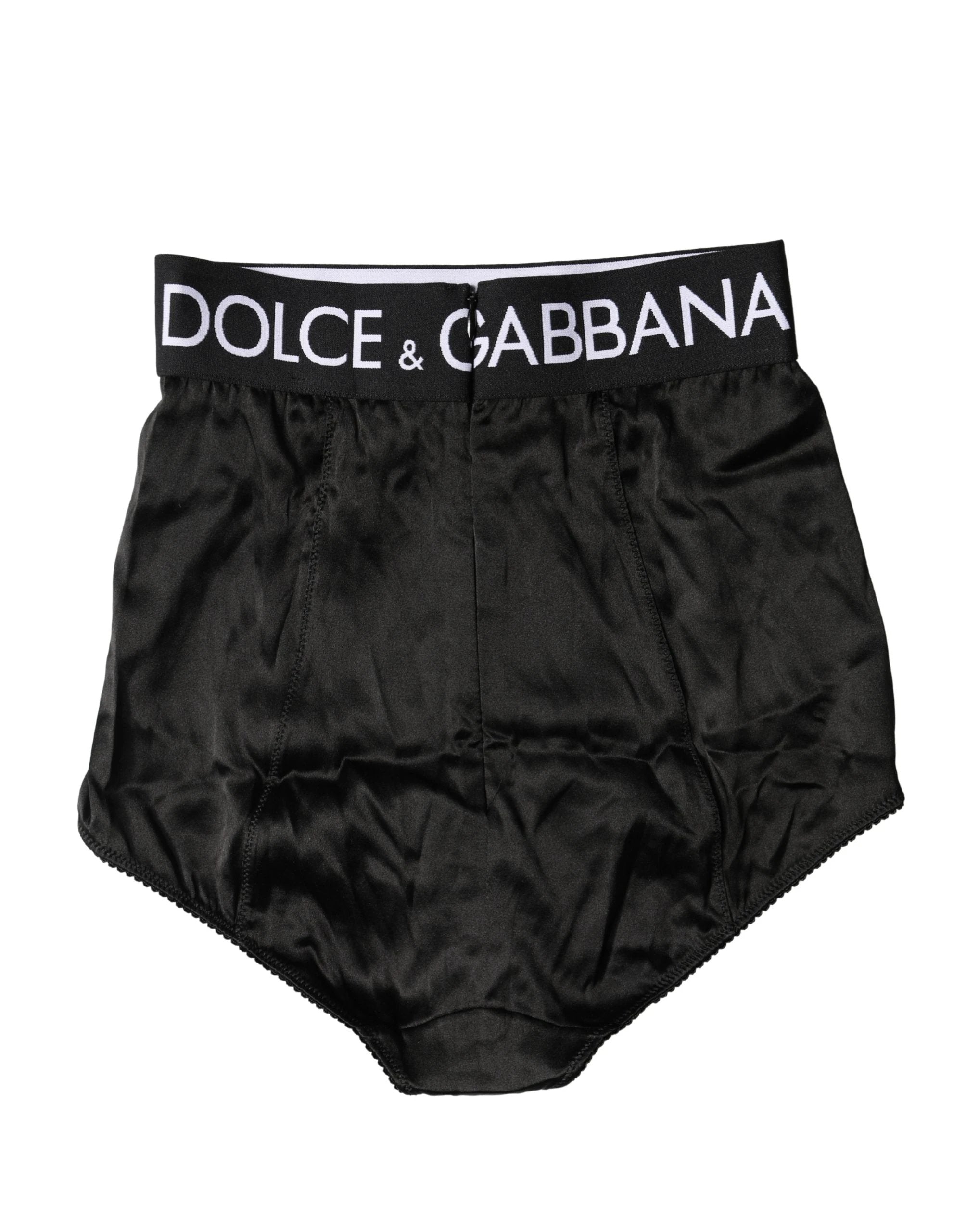 Culotte gainante taille haute Dolce &amp; Gabbana noire à logo
