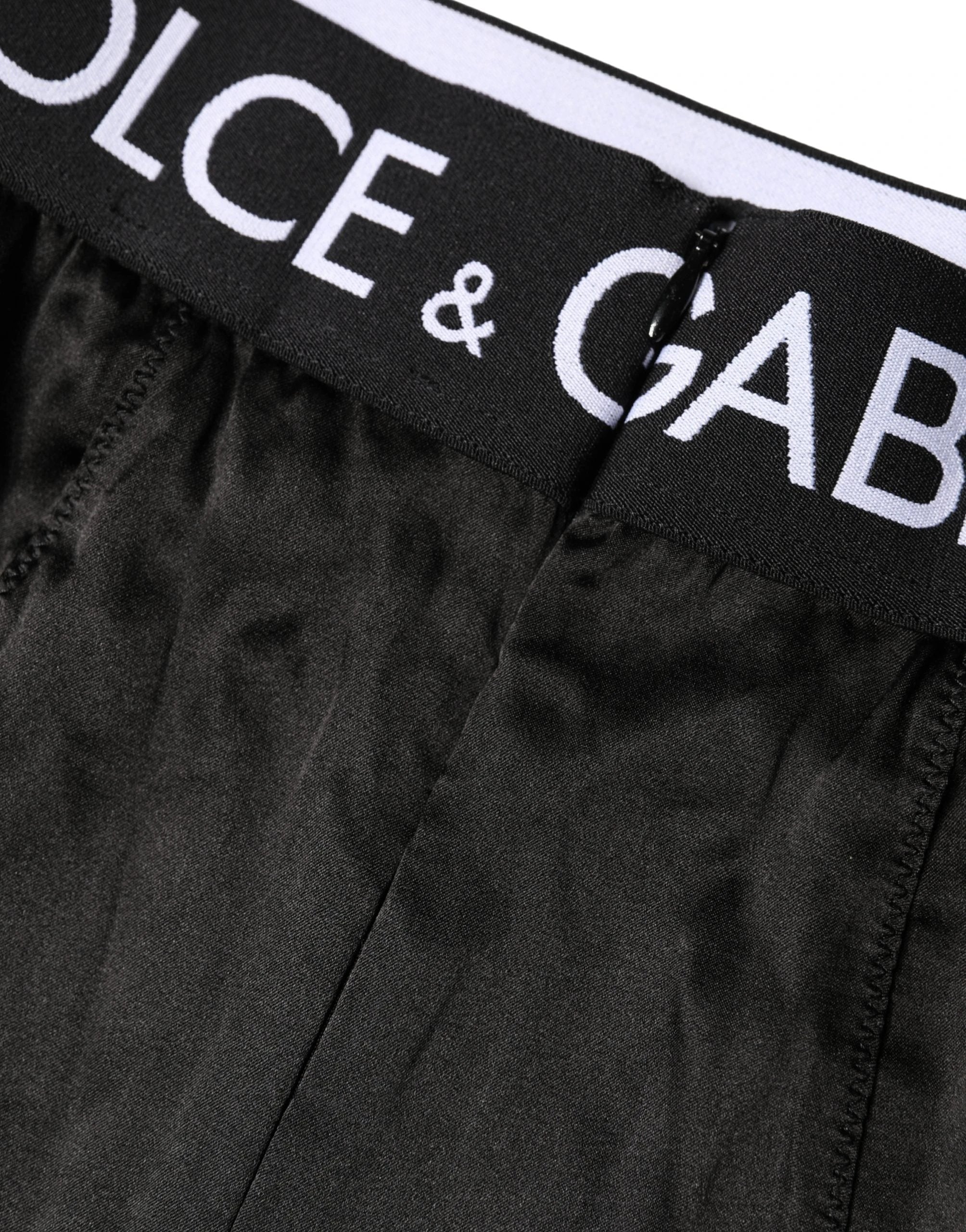 Culotte gainante taille haute Dolce &amp; Gabbana noire à logo