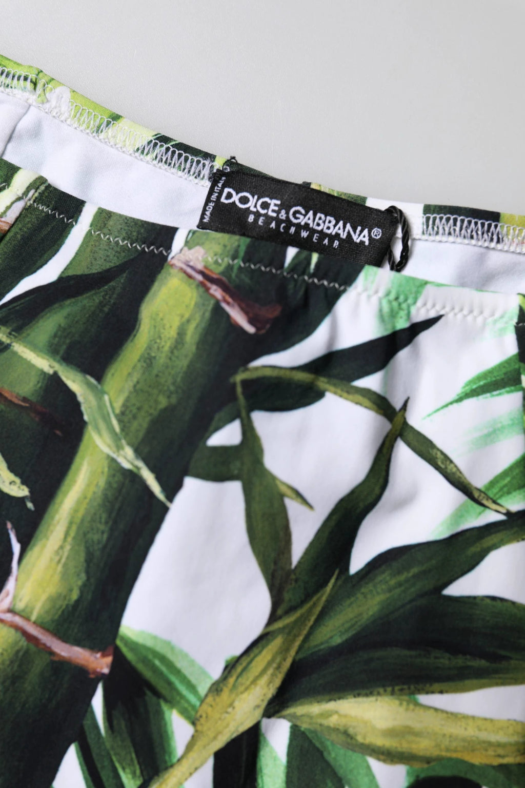 Culotte gainante taille haute à imprimé feuilles vertes Dolce &amp; Gabbana