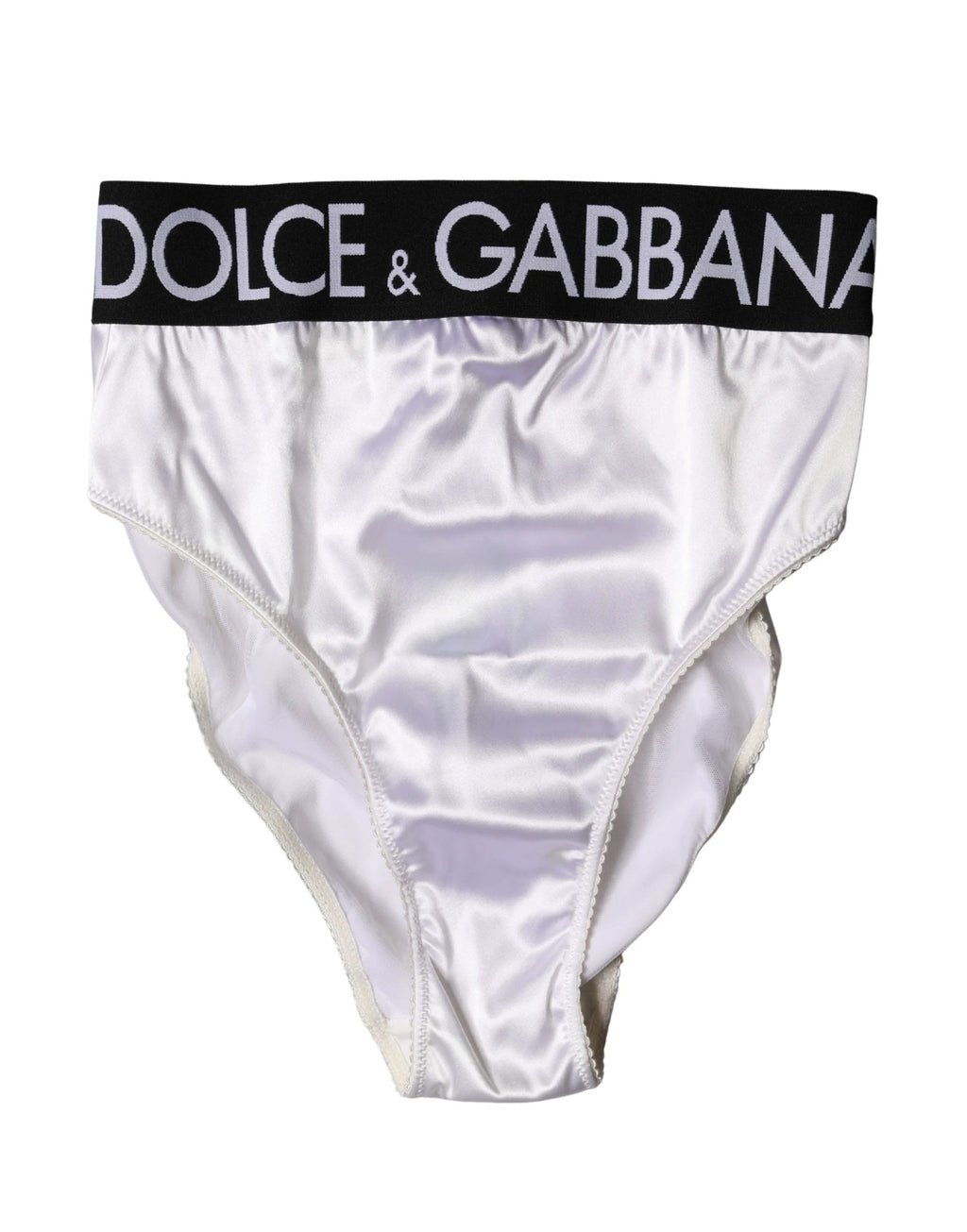 Culotte taille haute Dolce &amp; Gabbana blanche à logo